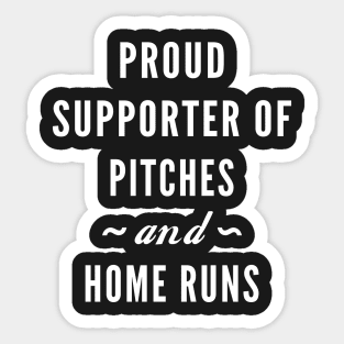 Pitches And Home Runs Sticker